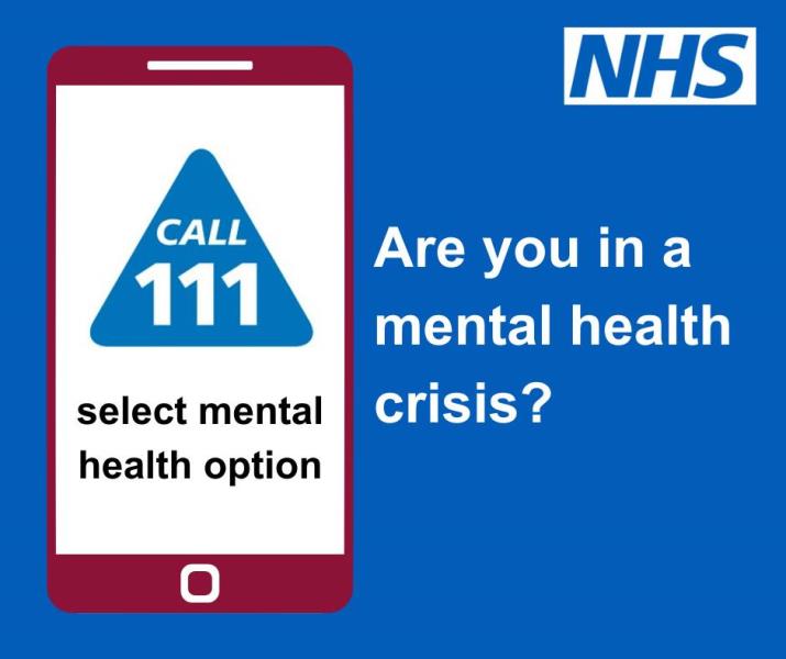 Urgent help in a mental health crisis. Ring 111